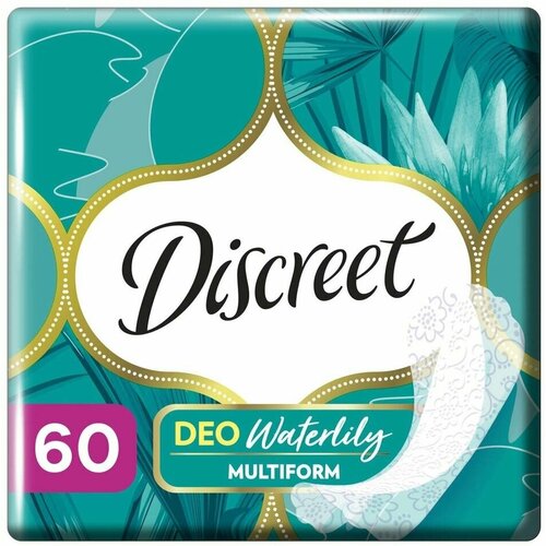 Прокладки Discreet Deo Water Lily Multiform ежедневные 60шт х 2шт прокладки discreet deo spring breeze multiform ежедневные 60шт х 3шт