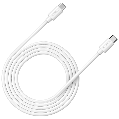 Canyon USB Type-C - USB Type-C (CNS-USBC12), 2 м, белый кабель canyon usb type c usb type c cns usbc12 2 м белый