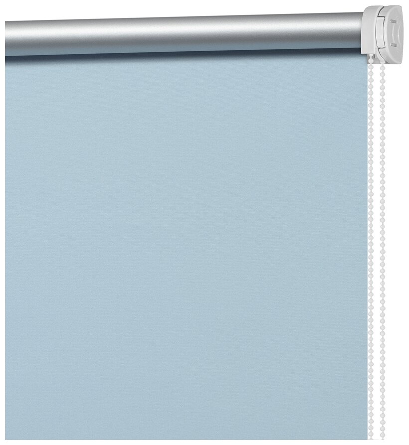 Рулонные шторы BLACKOUT / блэкаут 40 см х 160 см Голубой Плайн DECOFEST - фотография № 2