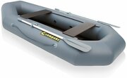 Лодка ПВХ "Компакт-240N"- ФС фанерная слань (серый цвет) упаковка-мешок оксфорд