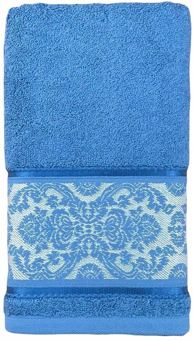 Махровое полотенце Abu Dabi 50*90 см цвет - синяя мурена (0491) плотность 550 гр 2-я нить.