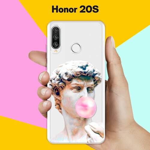 Силиконовый чехол Давид на Honor 20s силиконовый чехол на honor 20s хонор 20s сиреневая цветочная рамка прозрачный