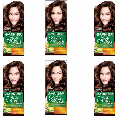 Краска для волос Garnier (Гарньер) Color Naturals Creme, тон 3.23 - Темный шоколад х 6шт
