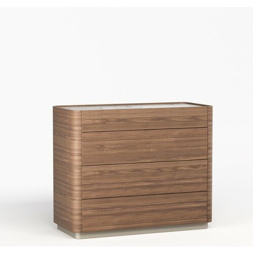 Комод для одежды RAGGIO орех/шампань/белый, 4 ящ, 100х45x82.5 см, PARRA