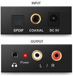 Конвертер звука SPDIF/Coaxial на RCA/3.5 Booox DAC02 Mini