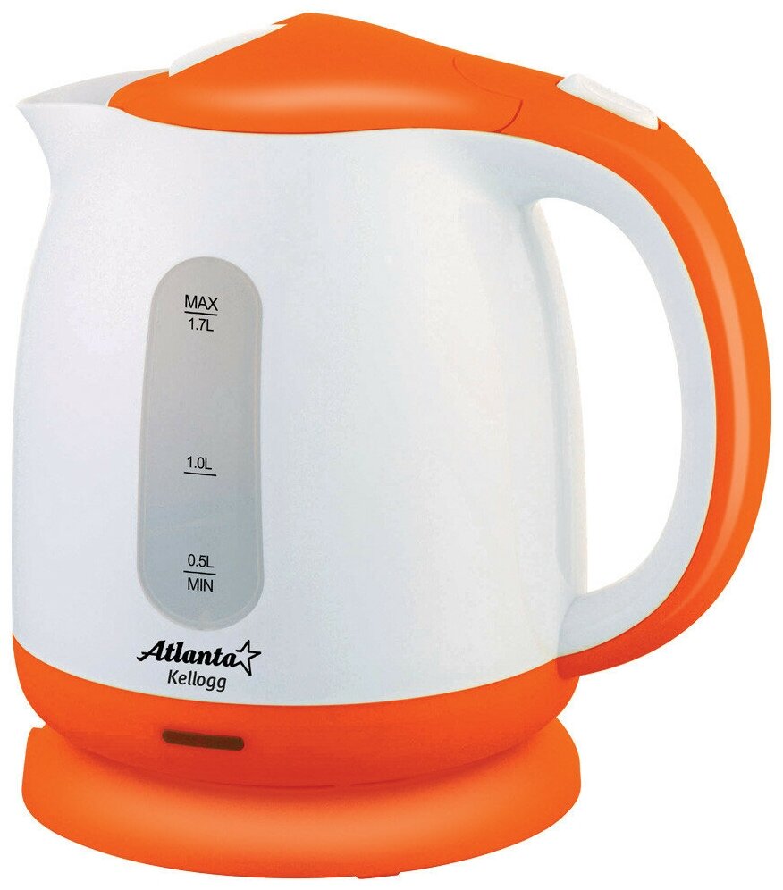 Чайник электрический ATLANTA ATH-2371 бел/оранж
