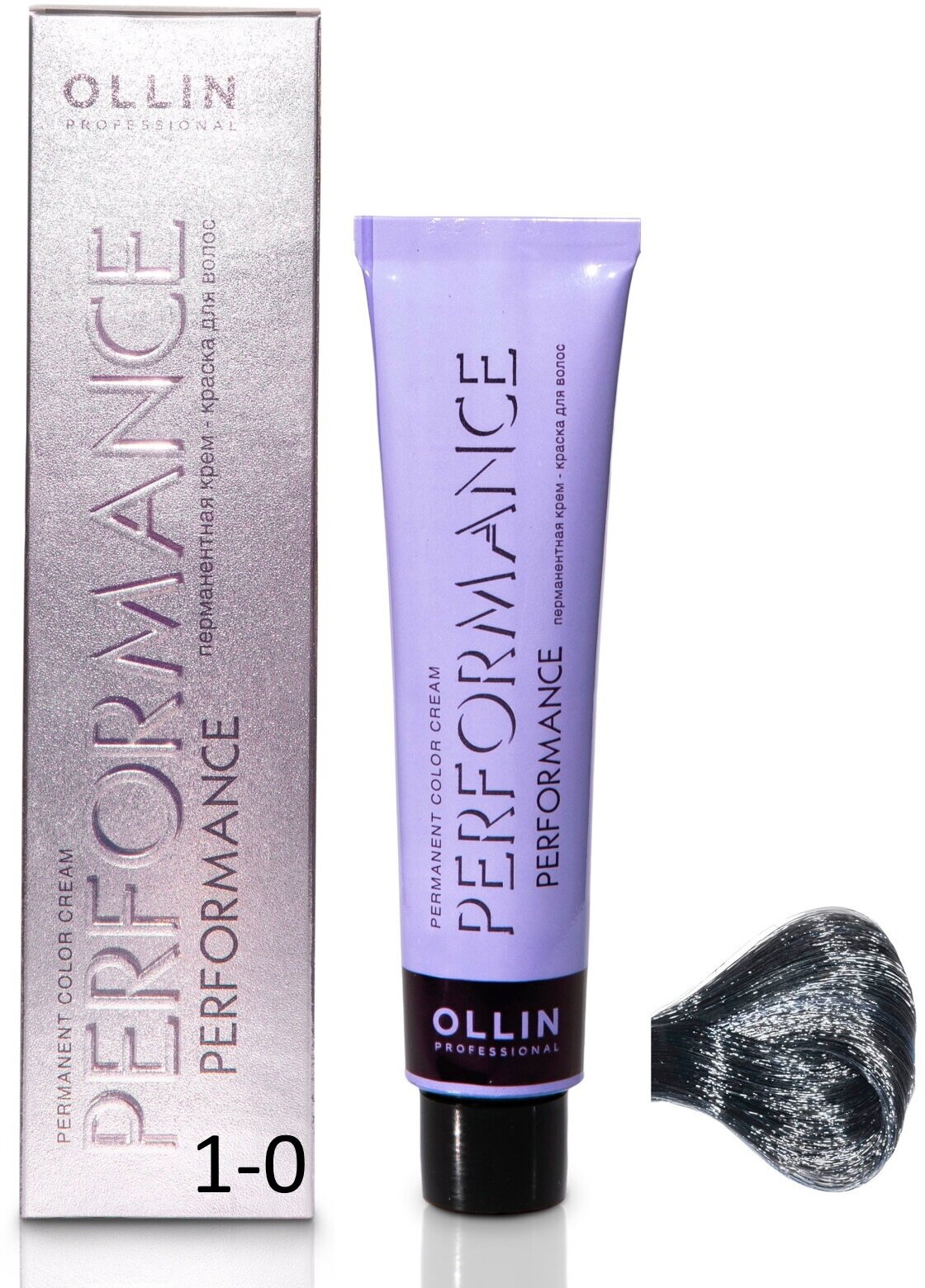 Крем-краска PERFORMANCE для окрашивания волос OLLIN PROFESSIONAL 1/0 иссиня-черный 60 мл