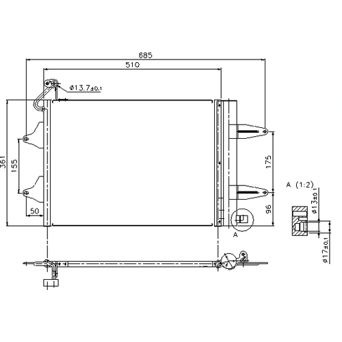 NISSENS 94628 Радиатор кондиционера 1шт