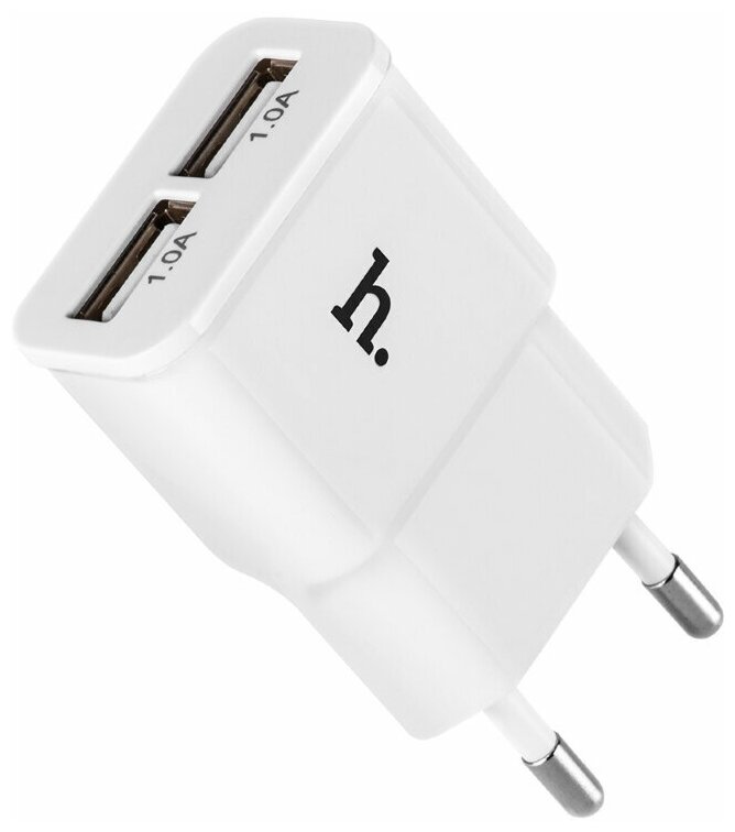 Сетевое зарядное устройство Hoco UH202 Smart charger 2USB Белое