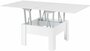Журнальный стол-трансформер Hoff №3, 80(160)х45(75)х80 см, цвет белый