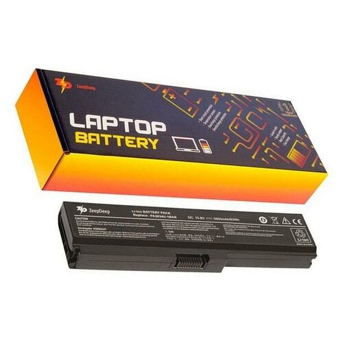 аккумуляторная батарея anybatt 11 u2 1497 6600mah для toshiba satellite l750d 112 satellite l630 satellite l655 1h2 satellite l675 satellite l755d 11w satellite a660 158 satellite l655 1h7 satellite l655 1eh satellite a665 12k Аккумуляторная батарея повышенной емкости для ноутбука Toshiba Satellite L750 (PA3634U-1BAS) ZeepDeep Energy 63Wh, 5800mAh, 10.8V-11.1V