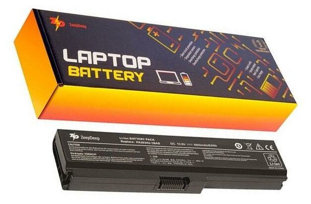 Аккумуляторная батарея повышенной емкости для ноутбука Toshiba Satellite L750 (PA3634U-1BAS) ZeepDeep Energy 63Wh, 5800mAh, 10.8V-11.1V