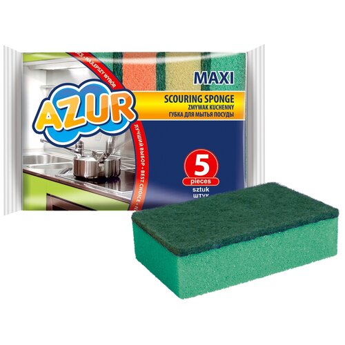 Губки для посуды AZUR Макси, разноцветный