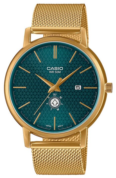 Наручные часы CASIO Collection, золотой, зеленый