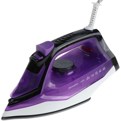 Утюг матрёна MA-045 2200 Вт стальная подошва фиолетовый 197000₽