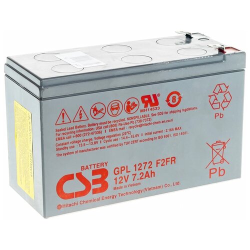 CSB Аккумулятор для ИБП GPL1272 F2 FR GPL1272F2FRCSB