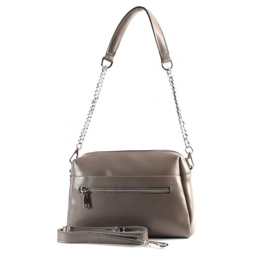 фото Сумка кросс-боди meyninger, натуральная кожа, серый