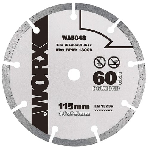 Диск пильный WORX WA5048, 115х1,6х9,5 мм