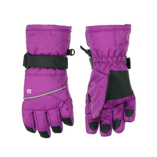 фото Перчатки gusti, демисезон/зима, со светоотражающими элементами, мембранные, размер 7-10, фиолетовый