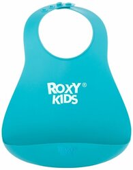 ROXY-KIDS нагрудник RB-402 мягкий с кармашком и застежкой, мятный