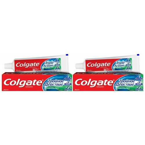 Colgate Зубная паста Тройное действие,50 мл,2 шт