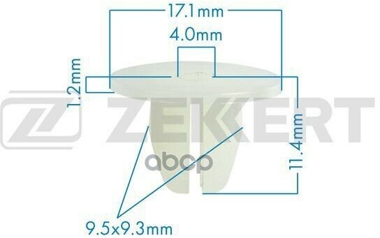 ZEKKERT BE-2180 Клипса крепёжная Subaru Toyota (миним. кол-во заказа 10 шт)