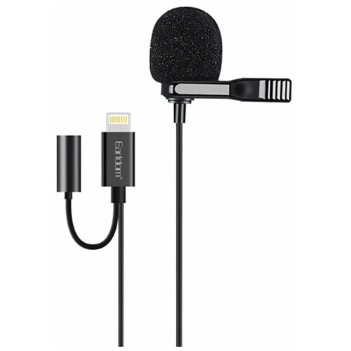 Микрофон Earldom ET-E40 Lightning 8-pin, AUX, 2м (черный)