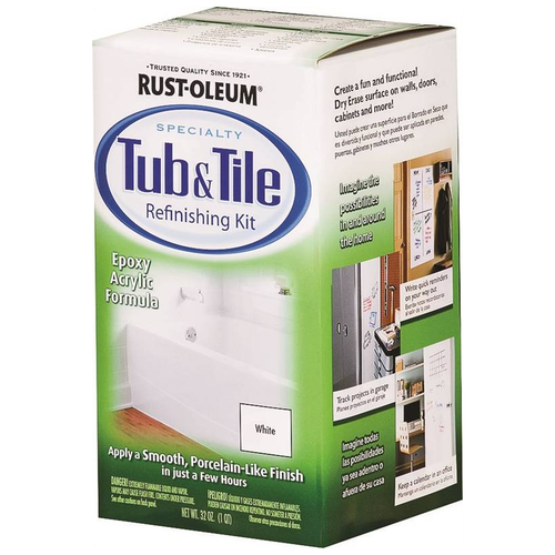 Эмаль Rust-Oleum Эмаль Tub  & Tile для ванн и кафельной плитки, набор, глянцевая, white, 1.18 л