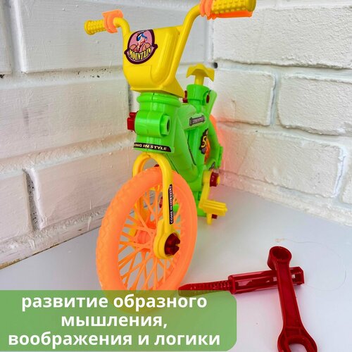 Развивающая игрушка, конструктор с отверткой, Велосипед