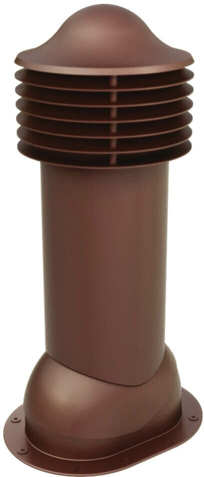 Труба вентиляционная утепленная Viotto 110х550 мм RAL 8017 для мягкой кровли выход вентиляции для готовой битумной и фальцевой кровли коричневый