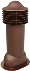 Труба вентиляционная утепленная Viotto 110х550 мм RAL 8017 для мягкой кровли, выход вентиляции для готовой битумной и фальцевой кровли коричневый