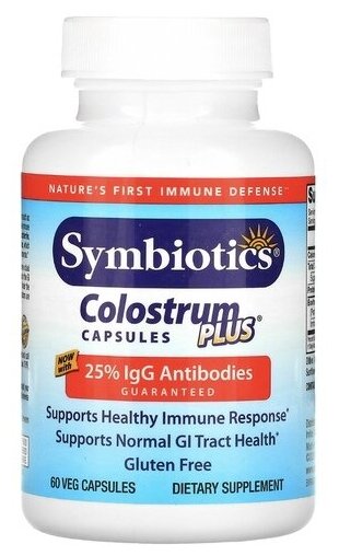 Symbiotics Colostrum Plus молозиво колострум плюс 60 капсул