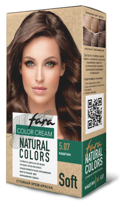 Стойкая крем-краска для волос Fara Natural Colors Soft тон 305 Каштан 5.07