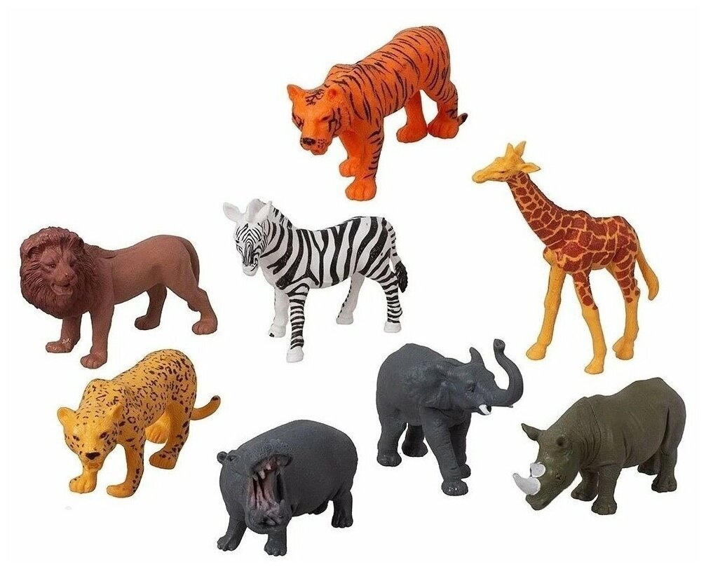 Набор фигурок диких животных Домашний зоопарк, 8 развивающих фигурок, 2А283