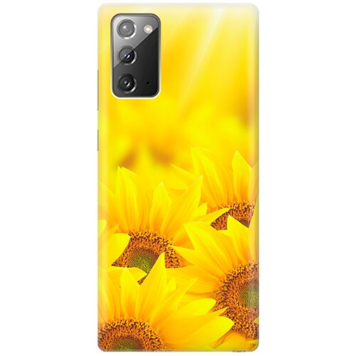 фото Re:pa накладка transparent для samsung galaxy note 20 с принтом "подсолнухи"
