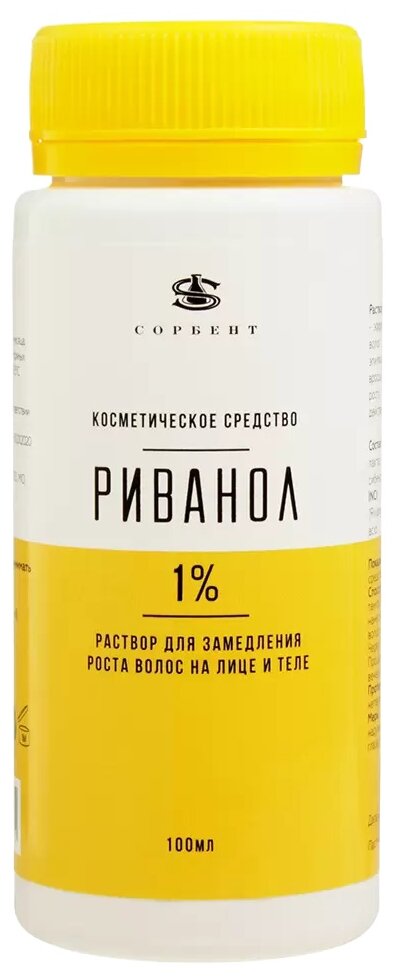 Риванол р-р д/для замедления роста волос на лице и теле фл., 1%, 100 мл