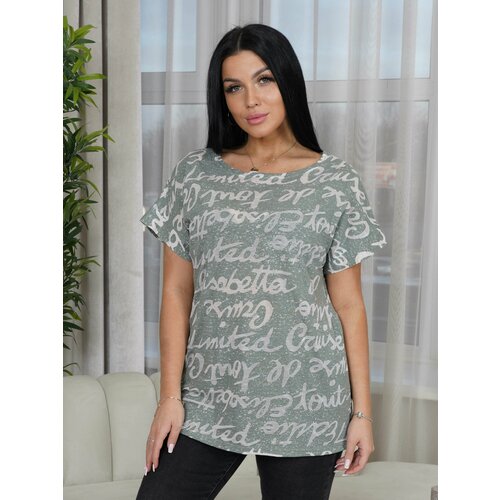 фото Футболка lovetex.store, размер 62, зеленый