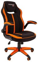 Компьютерное кресло Chairman GAME 19 игровое, обивка: текстиль, цвет: черный/оранжевый