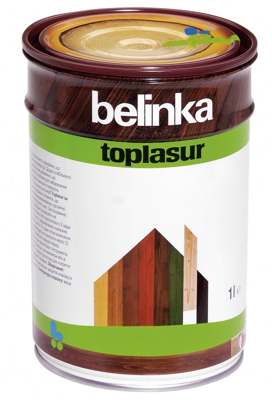 Лазурное покрытие для защиты древесины BELINKA TOPLASUR 1 л. №27 Олива