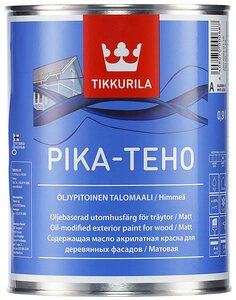Краска акриловая <b>Tikkurila</b> Pika-Teho влагостойкая матовая <span>вид: акриловая, материал обработки: дерево, база: С (BC)</span>