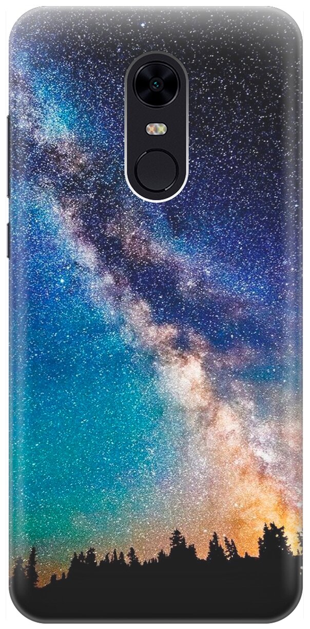 RE:PA Накладка Transparent для Xiaomi Redmi 5 Plus с принтом "Лес и звезды"