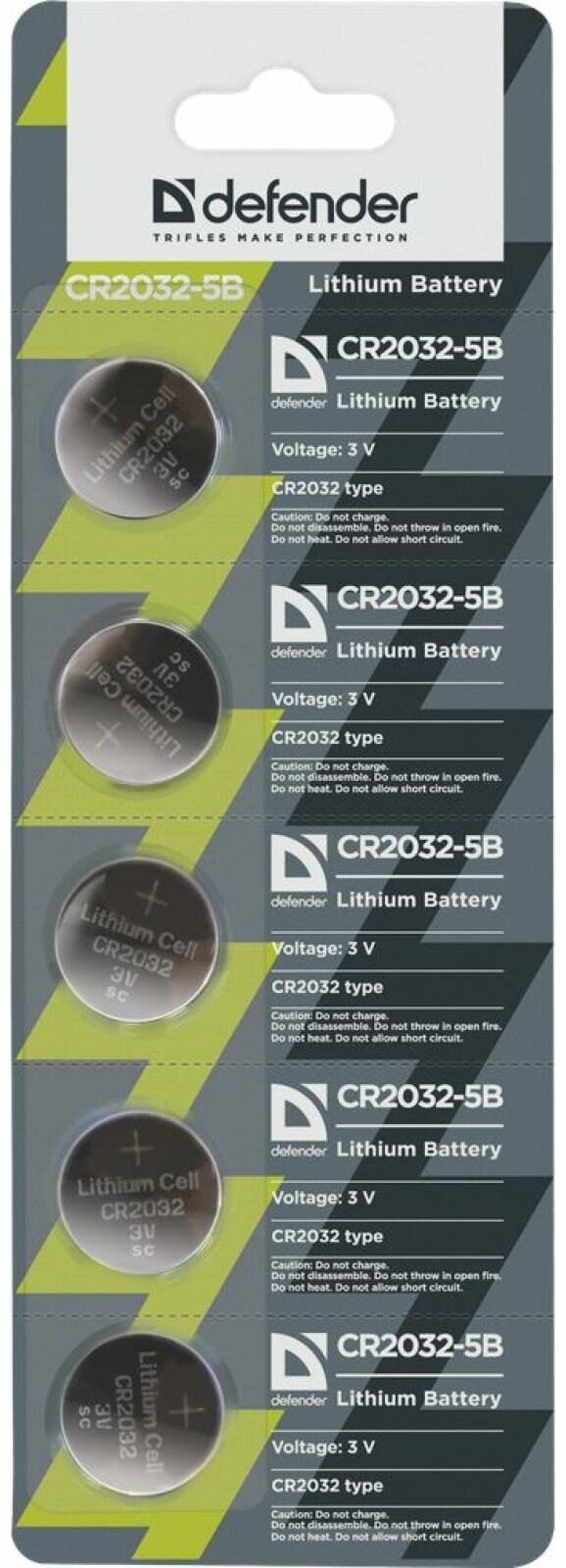 Defender Батарейки CR2032, 5 шт. 56201