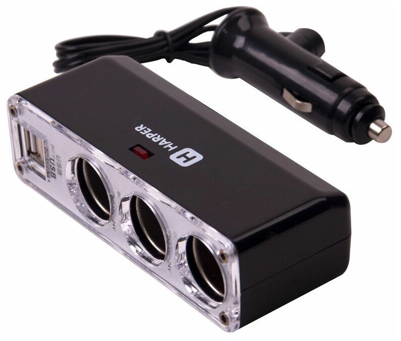 Разветвитель HARPER DP-096 разветвитель на 3 выхода + 2 USB 1122832