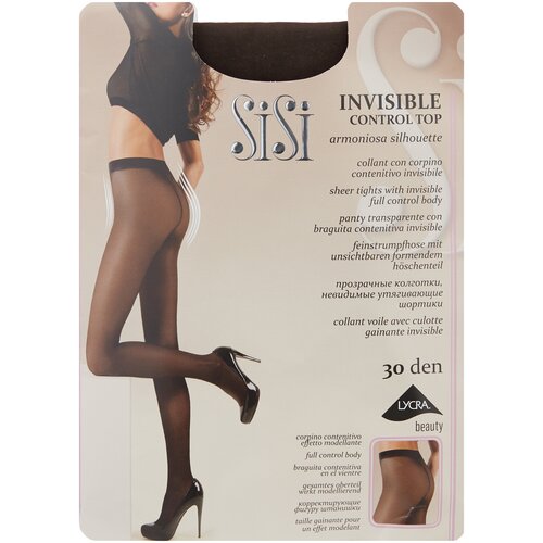 Колготки Sisi Invisible Control Top, 30 den, размер 3, коричневый