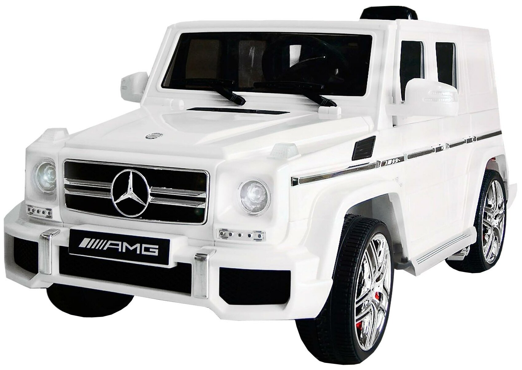 Детский электромобиль Mercedes-Benz G63 4WD (K999KK) белый (RiverToys), полноприводный, с пультом