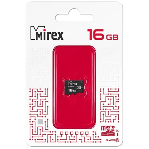 Флеш карта microSDHC MIREX 16GB (UHS-I, class 10)13612-MCSUHS16 (13612-MCSUHS16) комплект 3 штук карта памяти mirex microsdhc 16gb uhs i u1 class 10 13612 mcsuhs16