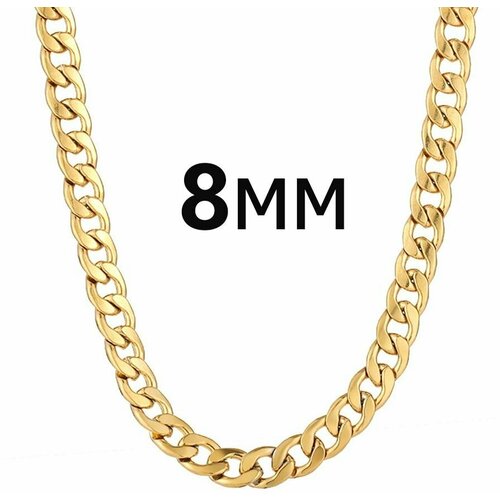 Цепь, длина 60 см, золотой цепочка figaro из нержавеющей стали для мужчин и женщин классическая цепь из панцирного плетения 18 60 см серебристого цвета 3 7 5 мм
