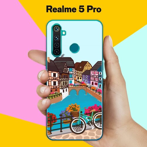 Силиконовый чехол на realme 5 Pro Велосипед / для Реалми 5 Про