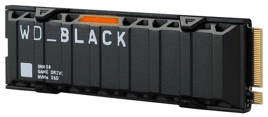Накопитель SSD M.2 2280 Western Digital WD Black SN850 500GB PCIe Gen4 x4 NVMe 3D TLC 7000/4100MB/s радиатор - фото №1