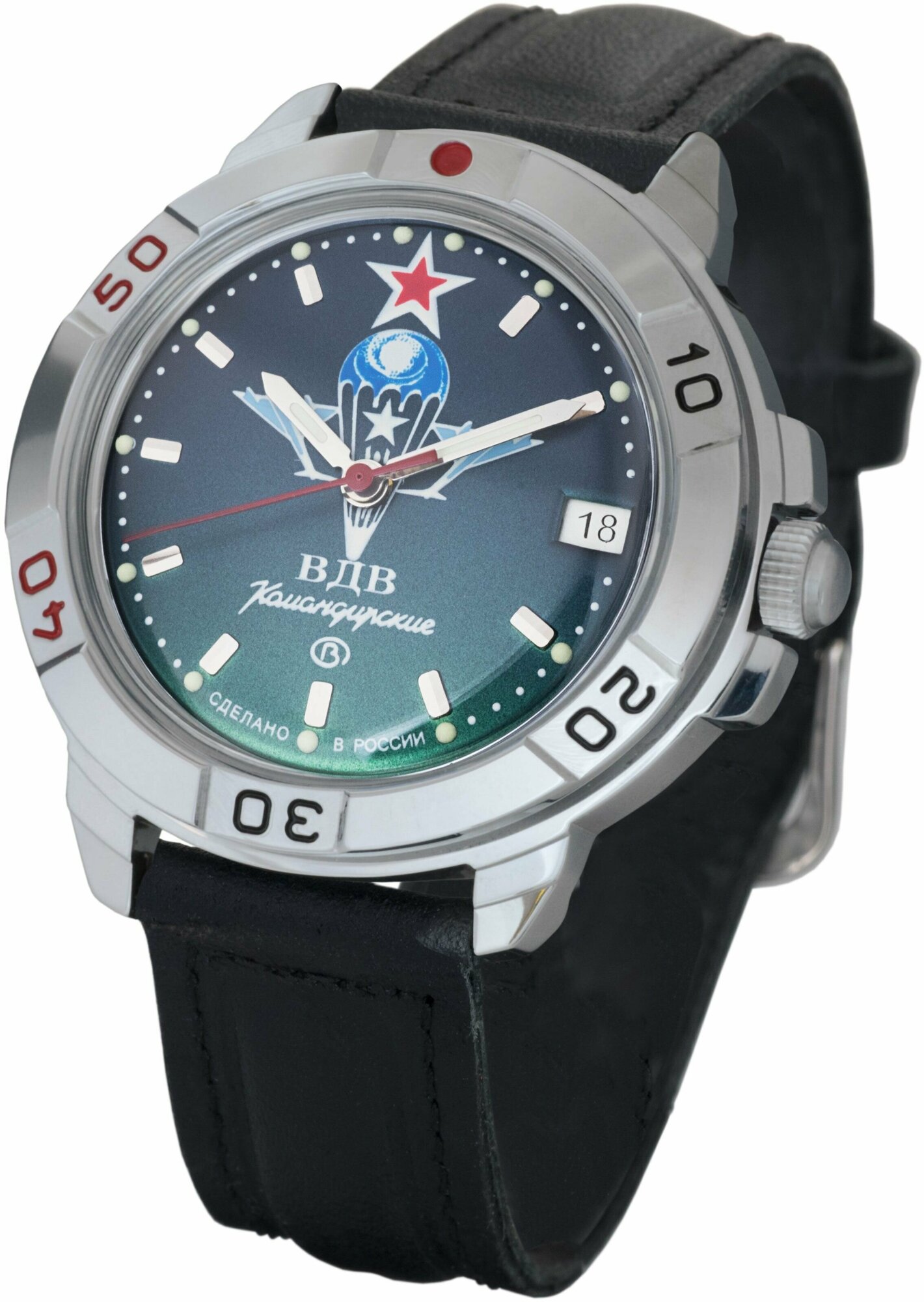 Наручные часы Восток 431021, черный, зеленый - фотография № 6